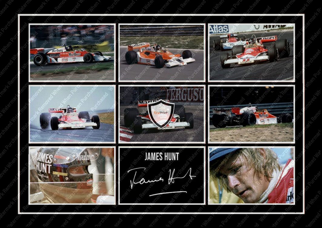 James Hunt Signed McLaren F1 A4 Print JPG Instant Download