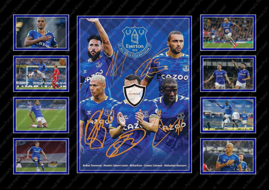 Everton F.C. Signed Coleman Richarlison Downloadable Jpg
