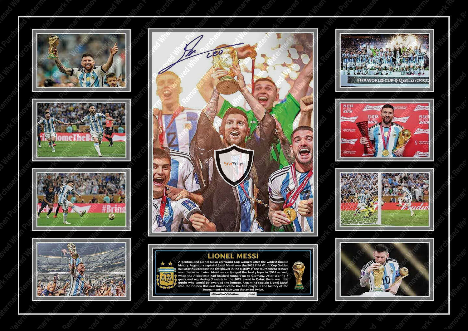 Argentina World Cup (2022) Lional Messi Signed Football Memorabilia Jpg Download