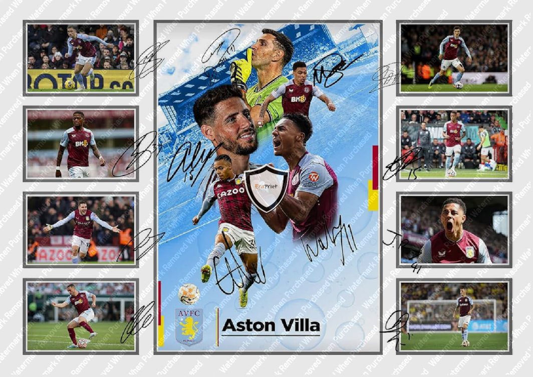 Aston Villa F.C. (2025) Team Signed Downloadable Jpg