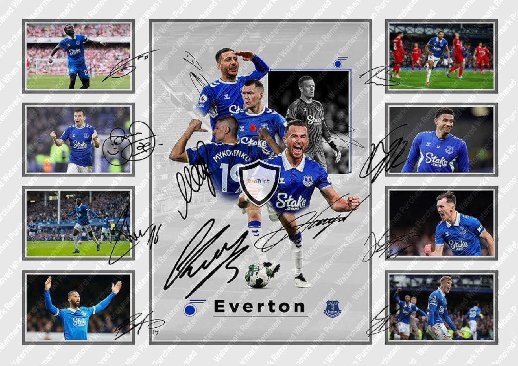 Everton F.C. (2025) Team Signed Collage Downloadable Jpg