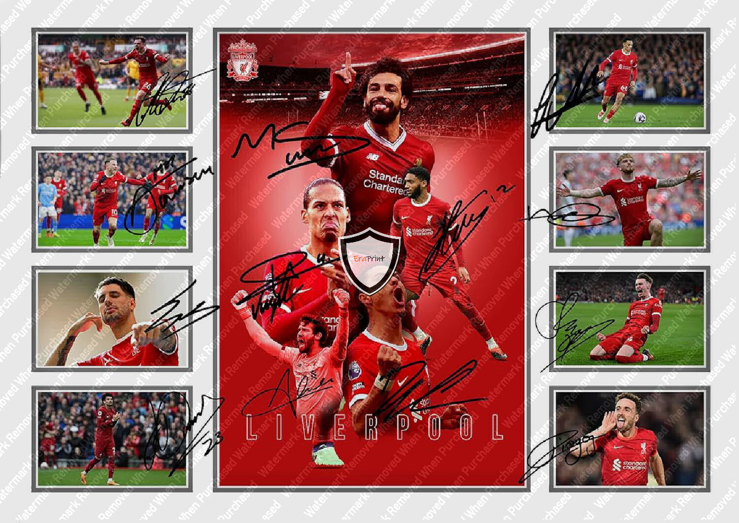 Liverpool F.C. (2025) Signed Team Collage Jpg Download