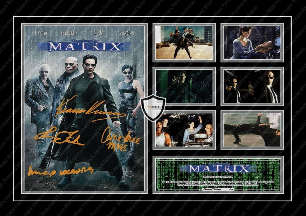 The Matrix Keanu Reaves Signed Movie A4 Photo Self Print Download