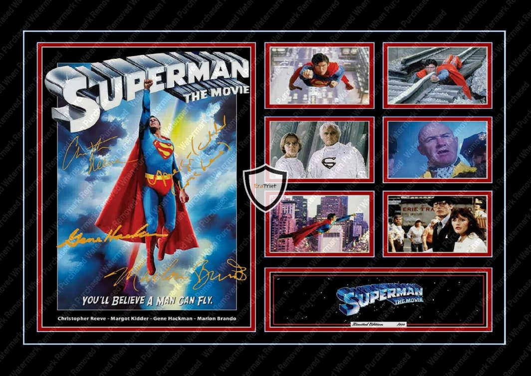 Superman (1978) Christopher Reeve Original A4 Signed