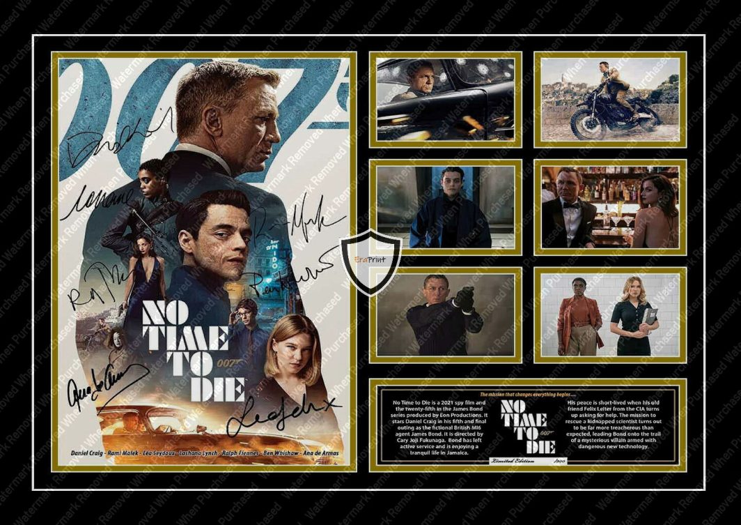 James Bond (2021) No Time To Die Daniel Craig Movie Memorabilia