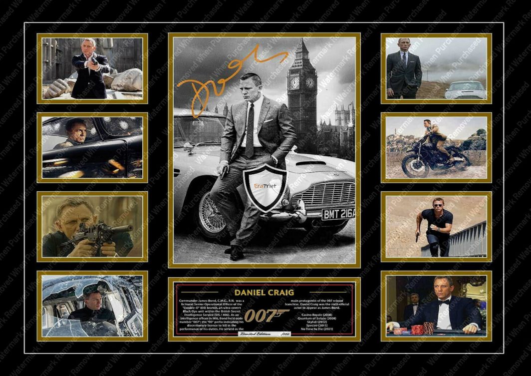 James Bond (2021) No Time To Die Signed Daniel Craig Action Movie