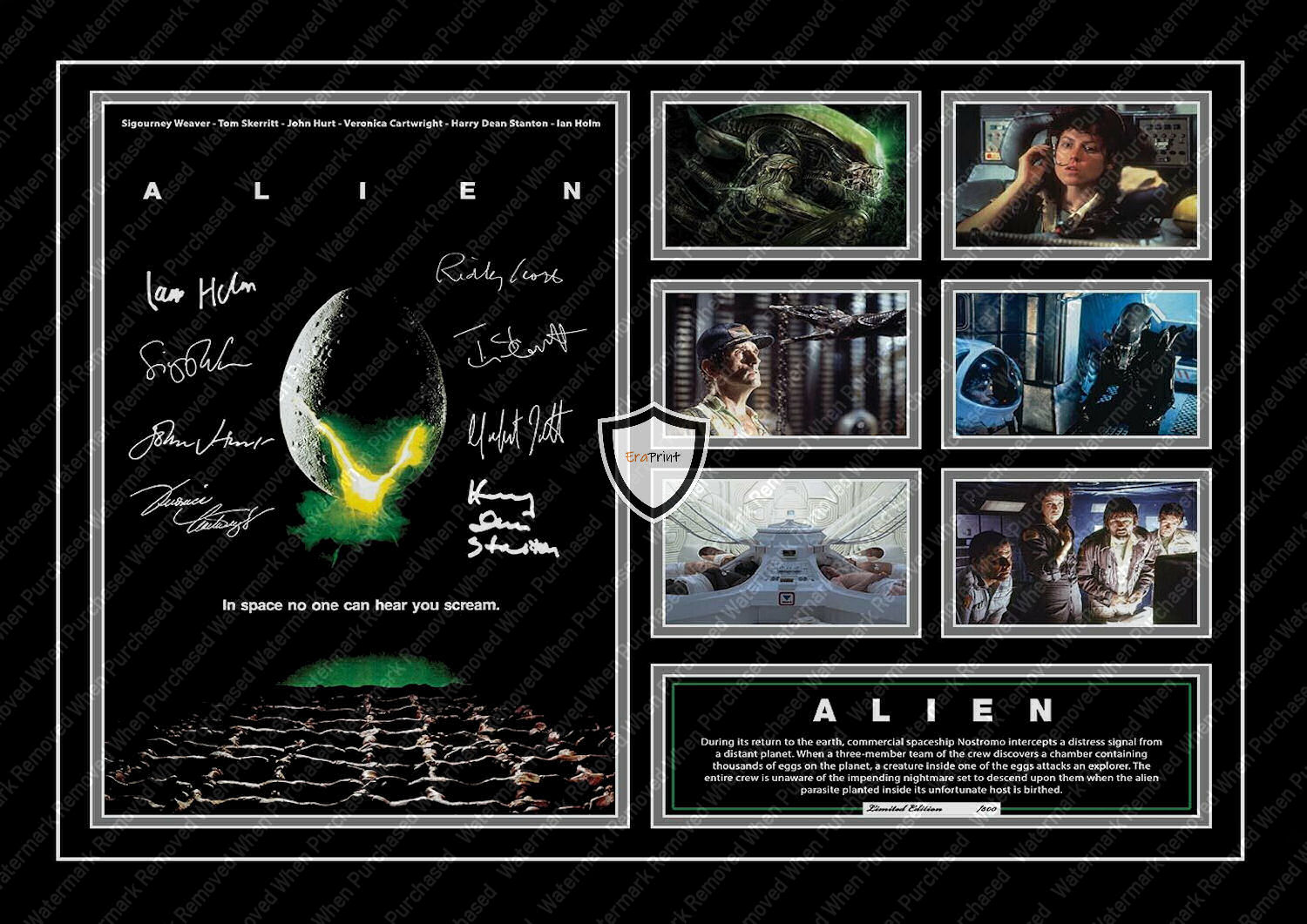 Alien (1979) Original Trilogy Sigorney Weaver A4 Photo Print Downloadable