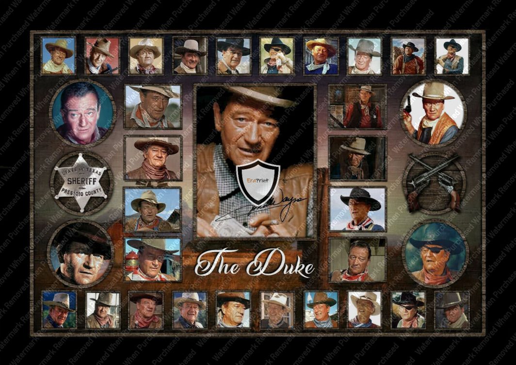 John Wayne Signed Western A4 Movie Memorabilia Downloadable