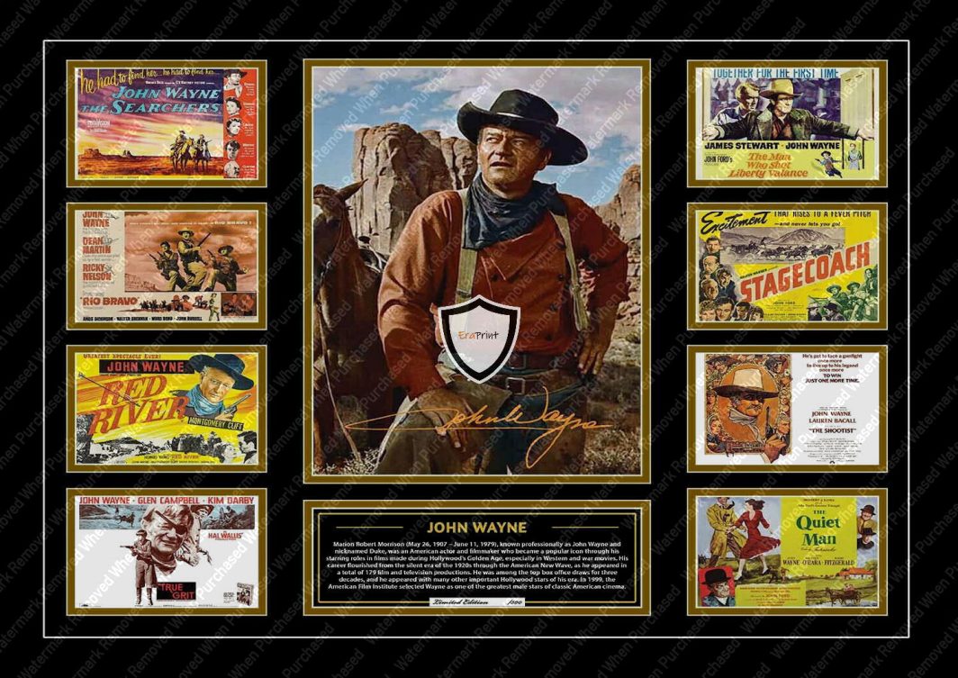 John Wayne The Duke Signed Western Movie Memorabilia Downloadable