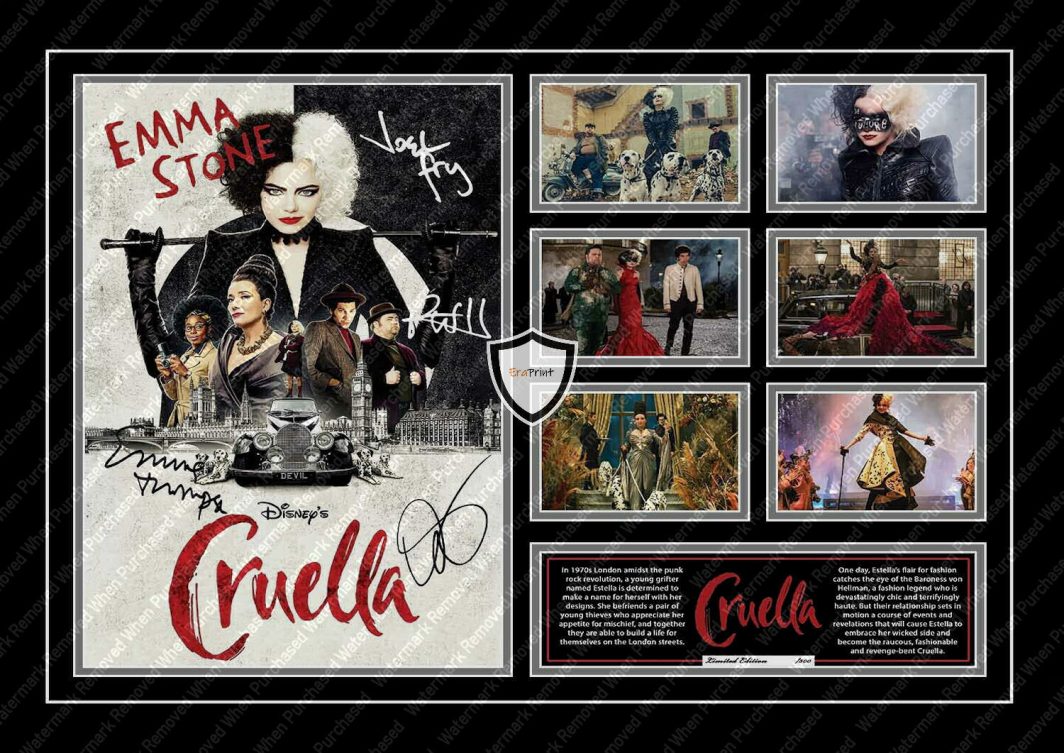 Cruella (2021) Signed Emma Stone Movie Memorabilia Downloadable