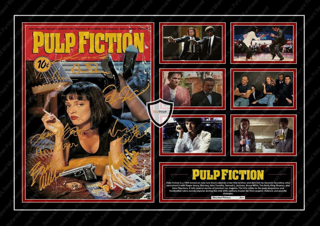 Pulp Fiction (1984) Signed Tarantino Movie Memorabilia Downloadable