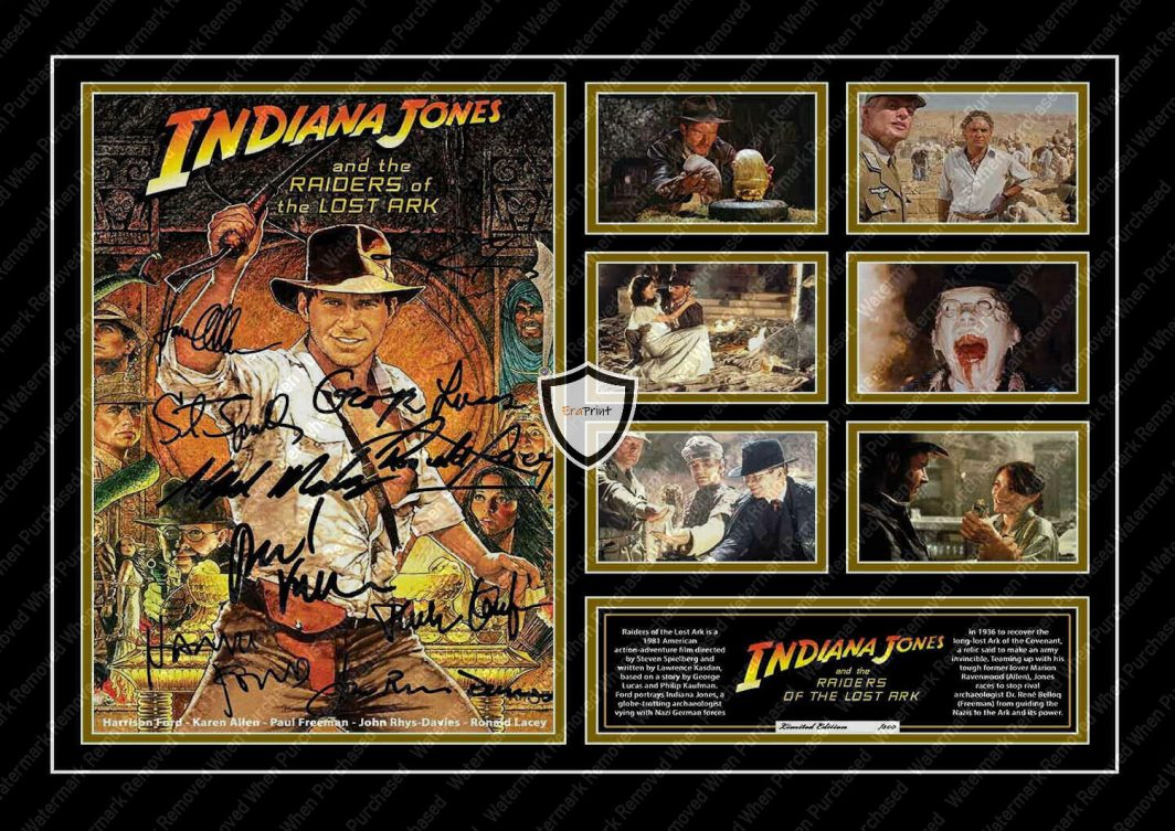 Raiders Of The Lost Ark Harrison Ford Signed Movie Memorabilia
