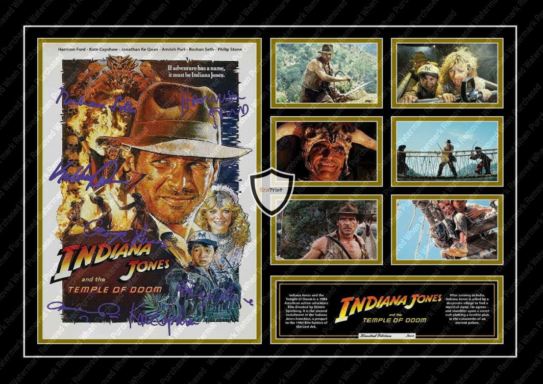 Indiana Jones Temple Of Doom (1984) Harrison Ford Signed Movie Memorabilia