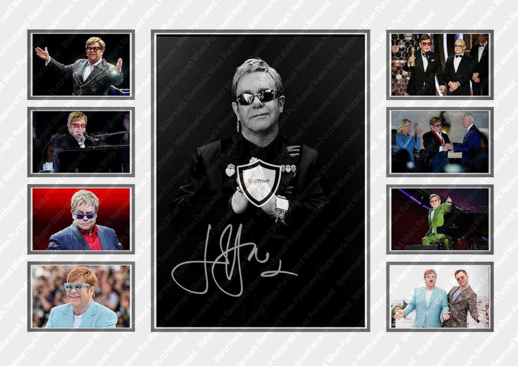 Sir Elton John Signed Music Memorabilia Jpg Instant Download