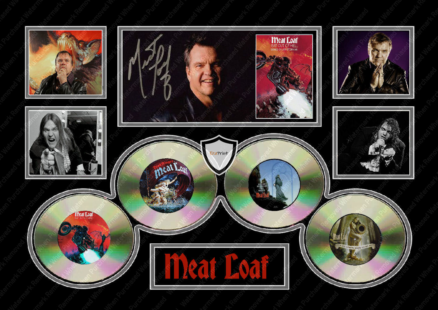 Meat Loaf Signed A4 Photo Print Instant Jpeg Download
