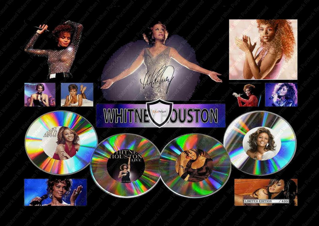 Whitney Houston Grammy Lifetime Achievement Award Signed Design
