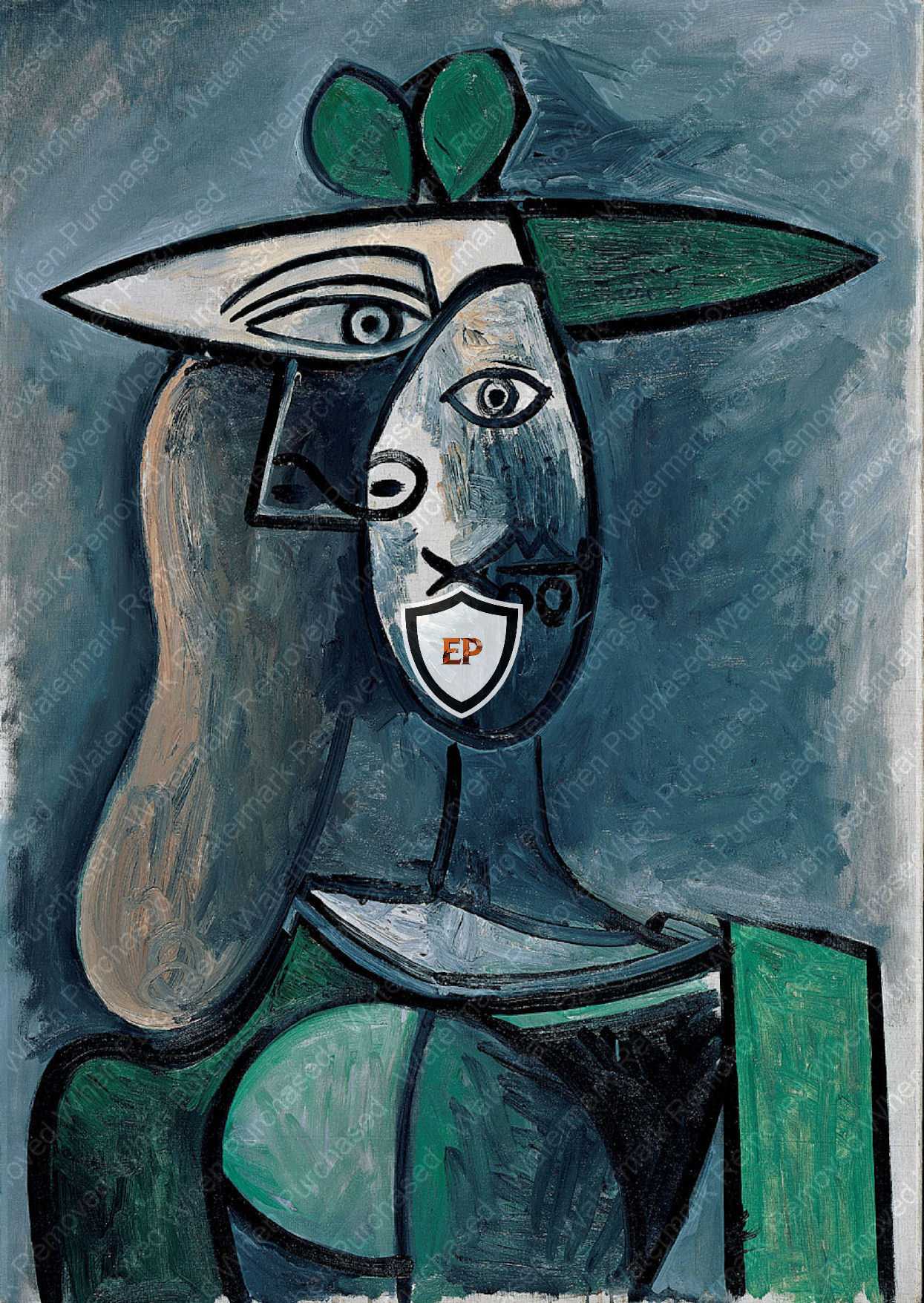 Picasso Picasso Woman Green Hat 1947